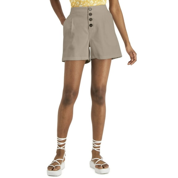 INC International Concepts Women's High Rise Button Fly Shorts Size XXL