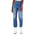 thumbnail image 1 of INC International Concepts Women's High Rise Distressed Straight Leg Jeans Blue Size 10, 1 of 3