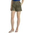 thumbnail image 1 of INC International Concepts Women's High Rise Pockets Twill Shorts Burnt Olive (Burnt Olive, 0), 1 of 3