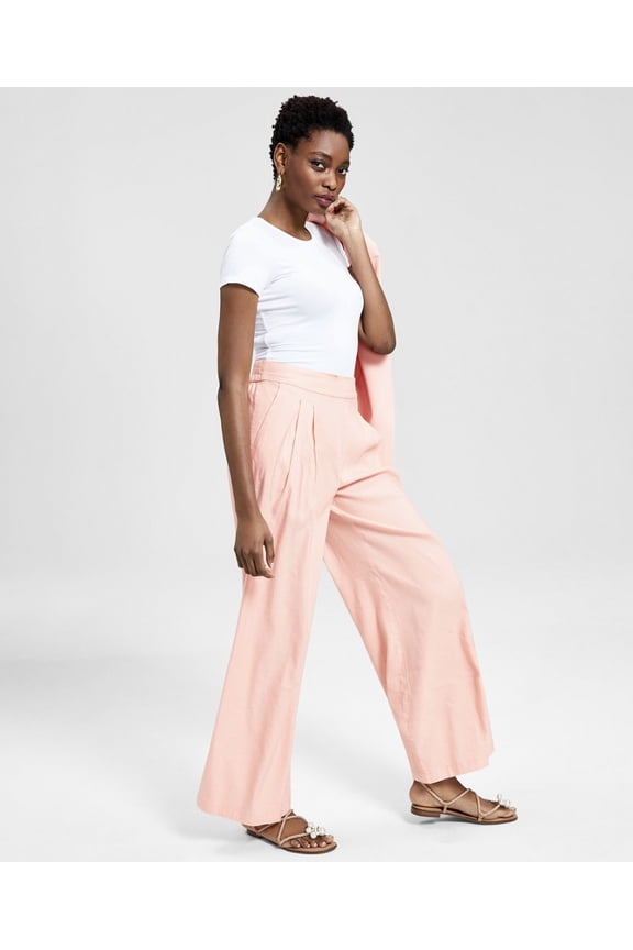 Women's High Rise Pull-On Wide-Leg Pants First Blush (First Blush, 14)