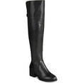 thumbnail image 1 of INC International Concepts Women's Karmenn Leather Tall Over the Knee Boots Black Size 7 M, 1 of 4