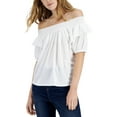 thumbnail image 1 of INC International Concepts Women's Off-The-Shoulder Top Washed White Size S, 1 of 3