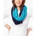 thumbnail image 1 of I-N-C Womens Ombre Waffle Loop Scarf, Blue, One Size, 1 of 3