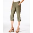 thumbnail image 1 of INC International Concepts Women's Petites Cropped Cargo Capri Pants Olive Size 2 Petite, 1 of 3