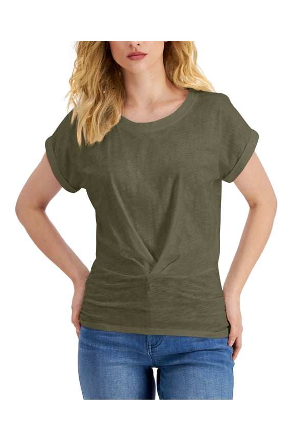 Women's Pleated-Front Top