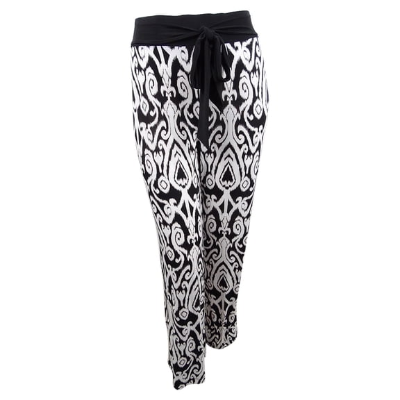 INC International Concepts Women's Printed Tie-Waist Pants (XXL, Scroll Heaven)