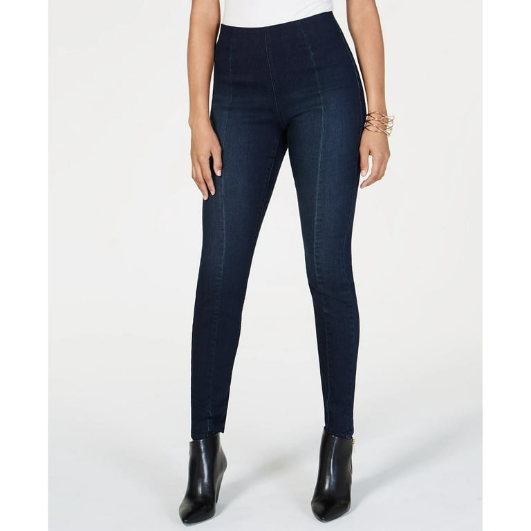 INC International Concepts Women's Pull On Skinny Jeans Blue Size