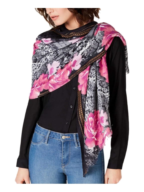 Womens Python-Print Rose Soft Wrap (Multi Pink)