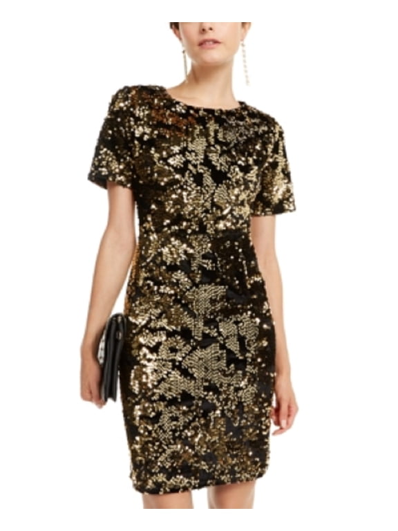 Women's Sequin Dress Black Size Petite XL