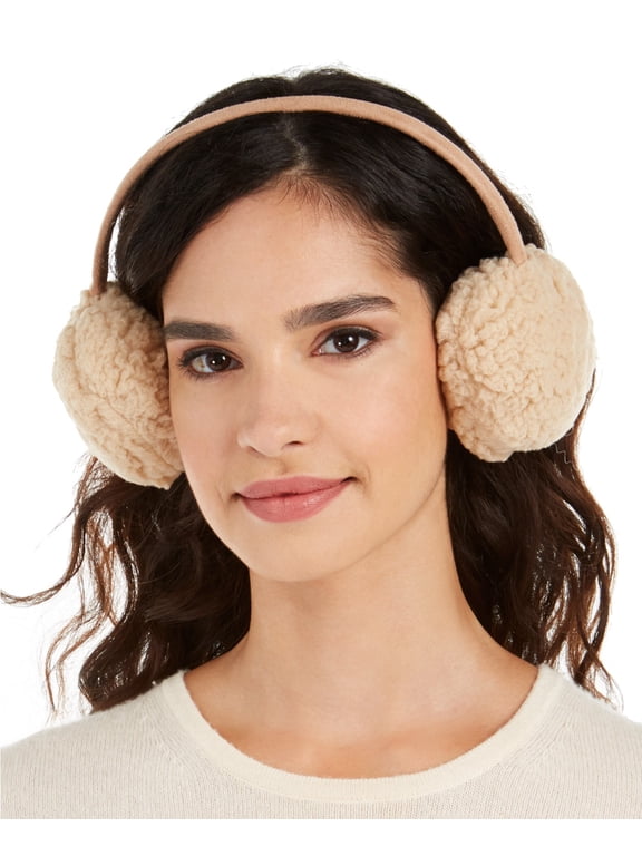 Women's Soft Cozy Teddy Faux-Fur Earmuff, Camel