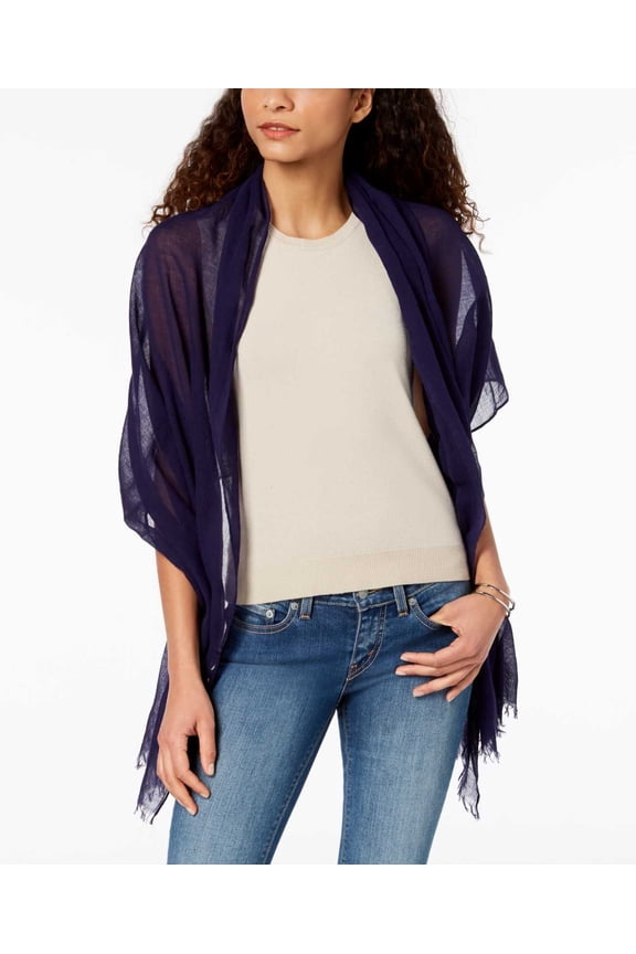 Women’s Solid Cotton Hijab & Wraps, Navy