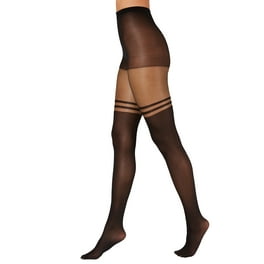 INC International Concepts Women s Herringbone Tights With Metallic Gold Dot Black L XL Walmart