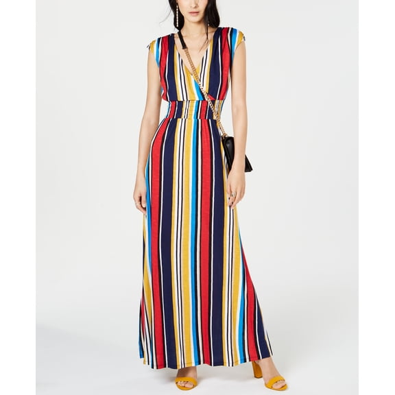 Petite Striped Smocked Maxi Dress Marvelous Strip PM