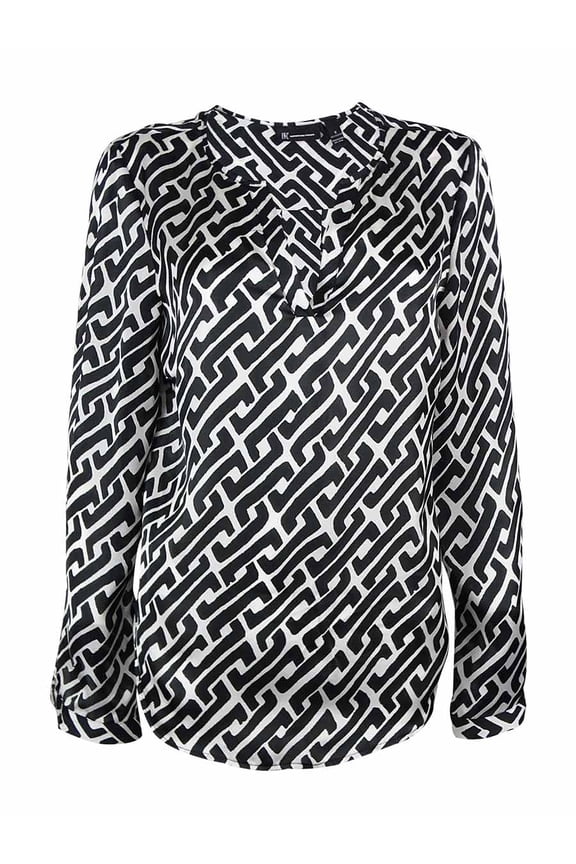 Women's Tab-Sleeve Split Neck Top