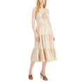 thumbnail image 1 of INC International Concepts Women's Tiered Midi Dress Brown Size 16, 1 of 3