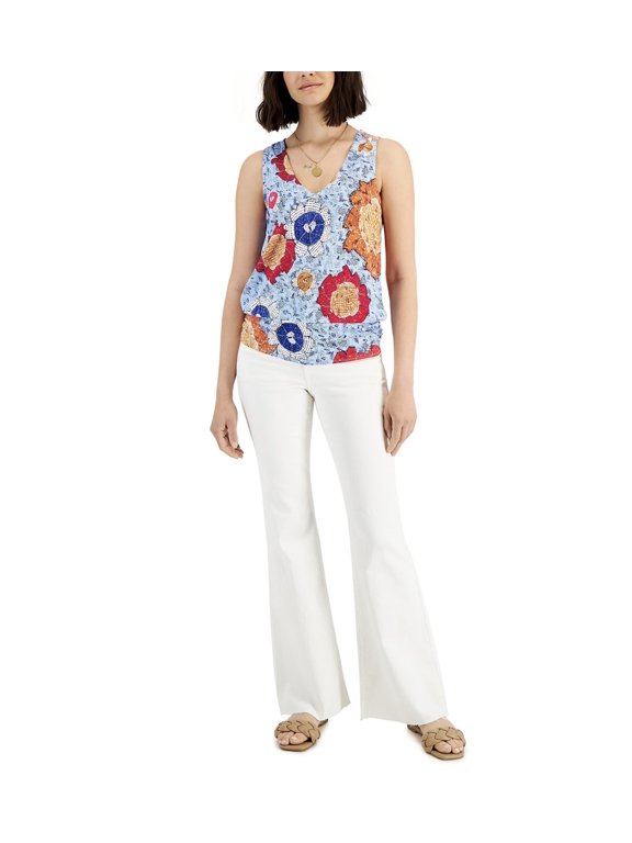 Womens Printed Sleeveless Top Deeta Batik C1 XL