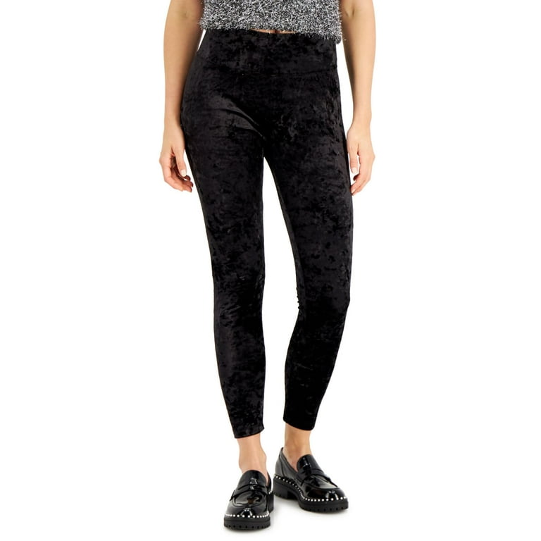 INC International Concepts Women s Velvet Leggings XXXL Deep Black Walmart