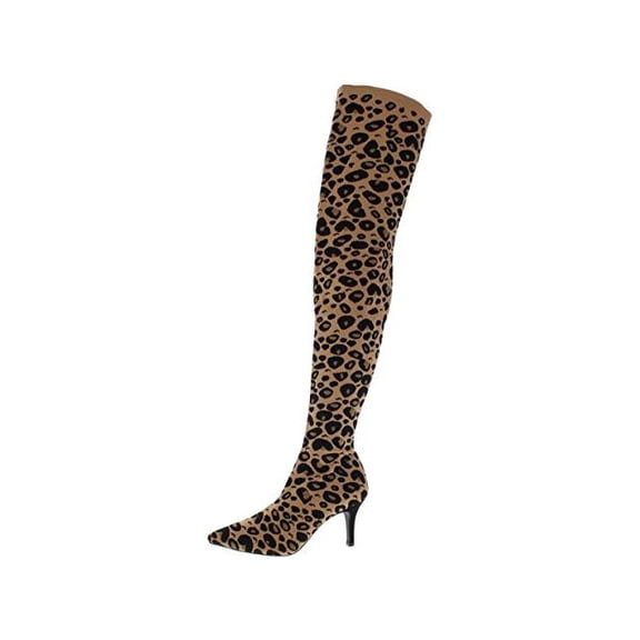 INC International Concepts Womens BRIELLAF Fabric Pointed Toe, Leopard, Size 6.5