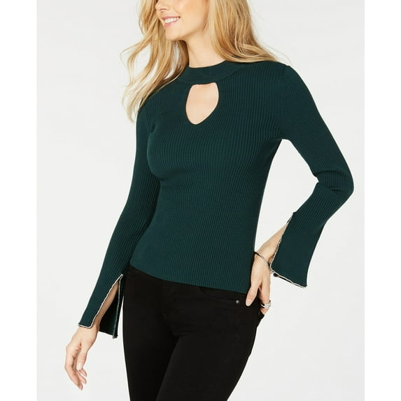 INC International Concepts Womens Choker Neck Bell Sleeve Top