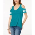 thumbnail image 1 of INC International Concepts Womens Cold-Shoulder Varsity Top Size S, 1 of 1