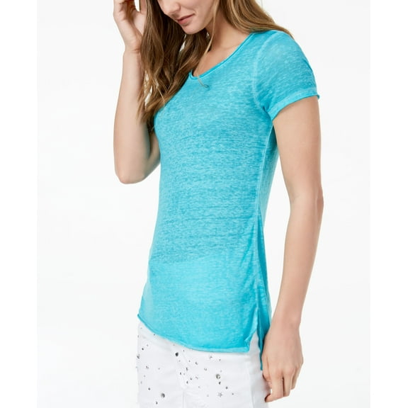 INC International Concepts Womens Crew Neck High Low T-Shirt