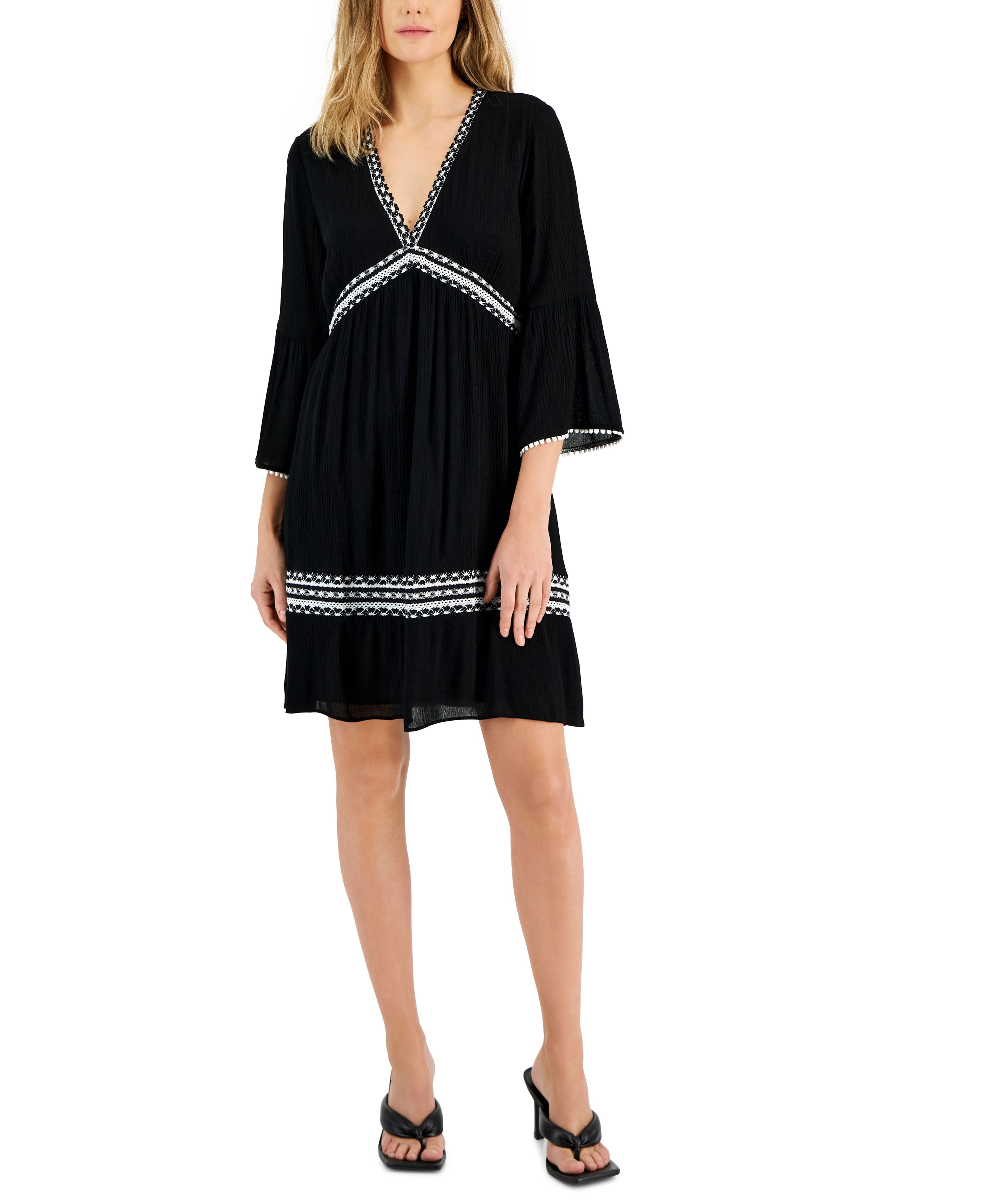 women cute fall dresses NOLLSOM 2025 Dress Floral Casual Long Sleeve Crew Neck Ruffle A-Line Flowy Floral Boho Wedding Guest Maxi Dresses(Floral Blue White,Small) Emporio Armani Velvet dress mission dress Please Order goods happily Color:Muted Satin Ivory
