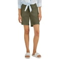 thumbnail image 1 of INC International Concepts Womens Curvy Mid Rise Pull On Bermuda Shorts Burnt Olive 6, 1 of 1