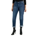 thumbnail image 1 of INC International Concepts Womens Curvy Mid Rise Straight Leg Jeans Blooming Wash 12, 1 of 1