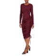 thumbnail image 1 of INC International Concepts Womens Drawstring Ruched Dress Port L, 1 of 1