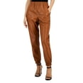 thumbnail image 1 of INC International Concepts Womens Faux Leather Joggers Cinnamon Spice XS, 1 of 1