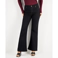 thumbnail image 1 of INC International Concepts Womens Flare Leg Jeans Deep Black 12, 1 of 1