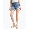 thumbnail image 1 of INC International Concepts Womens Frayed High Rise Shorts Medium Indigo 16, 1 of 1