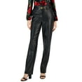 thumbnail image 1 of INC International Concepts Womens High Rise Belted Faux Leather Pants Deep Black 6, 1 of 1