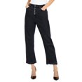 thumbnail image 1 of INC International Concepts Womens High Rise Button Fly Straight Leg Jeans Black 8, 1 of 1