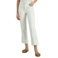 thumbnail image 1 of INC International Concepts Womens High Rise Crochet Stripe Crop Jeans White 10, 1 of 1
