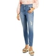 thumbnail image 1 of INC International Concepts Womens High Rise Ripped Skinny Jeans Light Indigo 12, 1 of 1