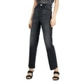thumbnail image 1 of INC International Concepts Womens High Rise Straight Leg Jeans Washed Black 16, 1 of 1