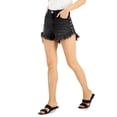 thumbnail image 1 of INC International Concepts Womens High Rise Studded Fray Hem Shorts Washed Black 6, 1 of 1