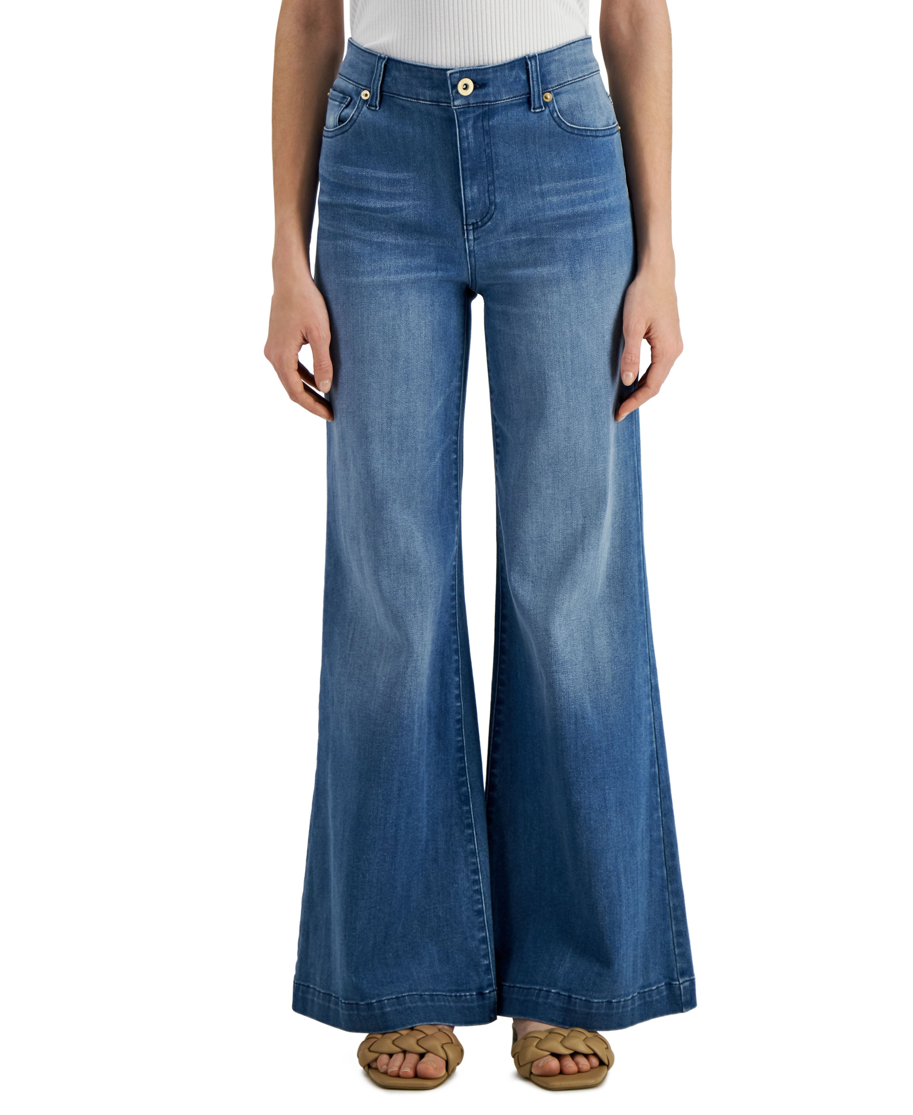 Inc International Concepts Women's High-Rise Wide-Leg Jean Blue