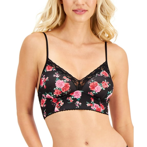 INC International Concepts Womens Intimate Lace-Trim Bralette;Large