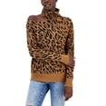 thumbnail image 1 of INC International Concepts Womens Leopard Print Asymmetric Sweater Betty Leopard L, 1 of 1