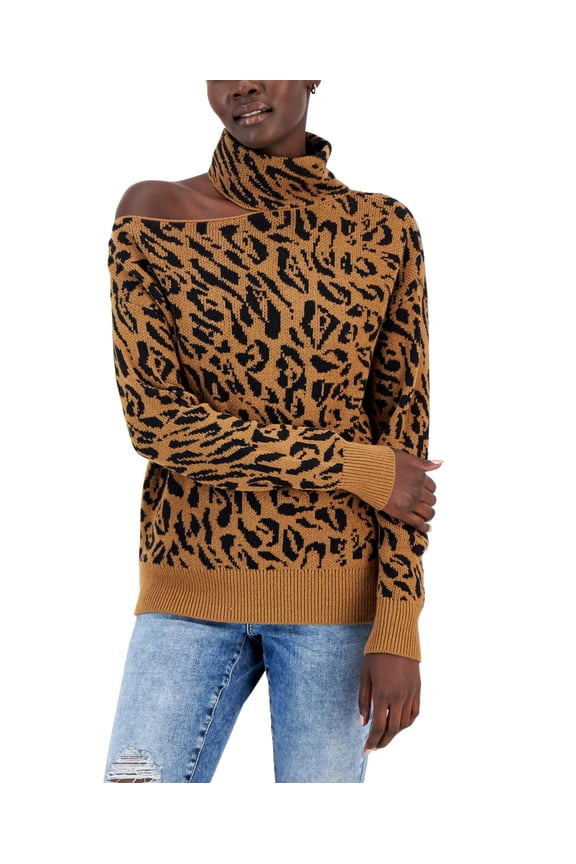 Womens Leopard Print Asymmetric Sweater Betty Leopard L