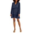thumbnail image 1 of INC International Concepts Womens Metallic Clip Dot Tiered Dress Indigo Sea L, 1 of 1