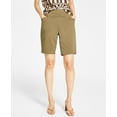 thumbnail image 1 of INC International Concepts Womens Mid Rise Pull On Bermuda Shorts Burnt Olive 16, 1 of 1