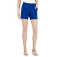 thumbnail image 1 of INC International Concepts Womens Mid Rise Pull On Shorts Blue Marine 18, 1 of 1