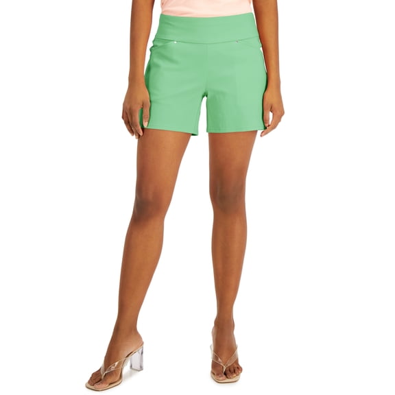 INC International Concepts Womens Mid Rise Pull On Shorts Pistachio 14