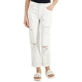 thumbnail image 1 of INC International Concepts Womens Mid Rise Ripped Boyfriend Jeans White 0, 1 of 1