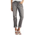 thumbnail image 1 of INC International Concepts Womens Mid Rise Ripped Straight Leg Jeans Grey 0, 1 of 1
