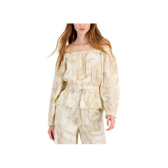 INC International Concepts Womens Off The Shoulder Top Kia Floral C XL