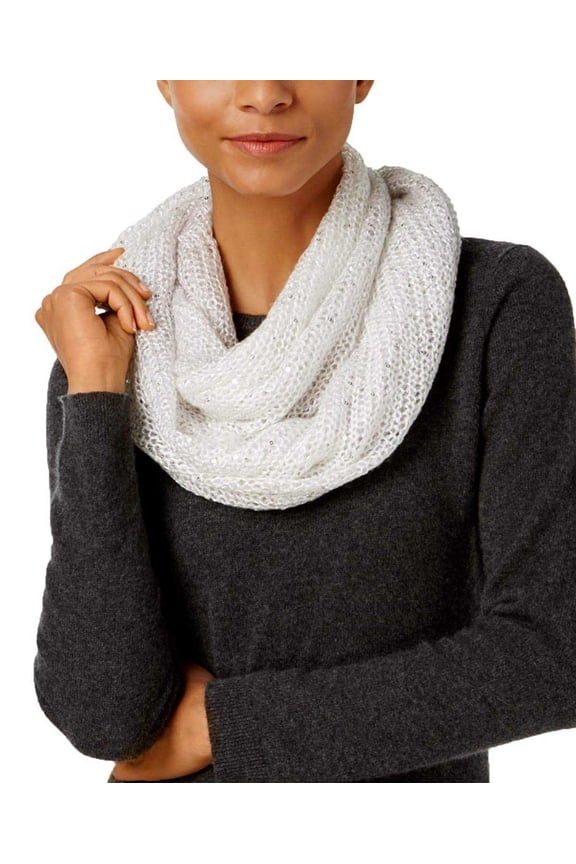 Womens Ombré Galaxy Infinity Scarf (Ivory, One Size)